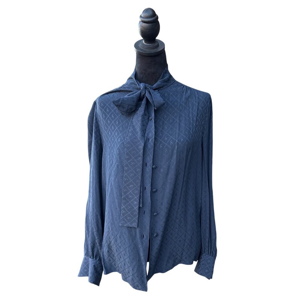 Vintage Camiceria San Marco Venice Silk Jacquard Blouse